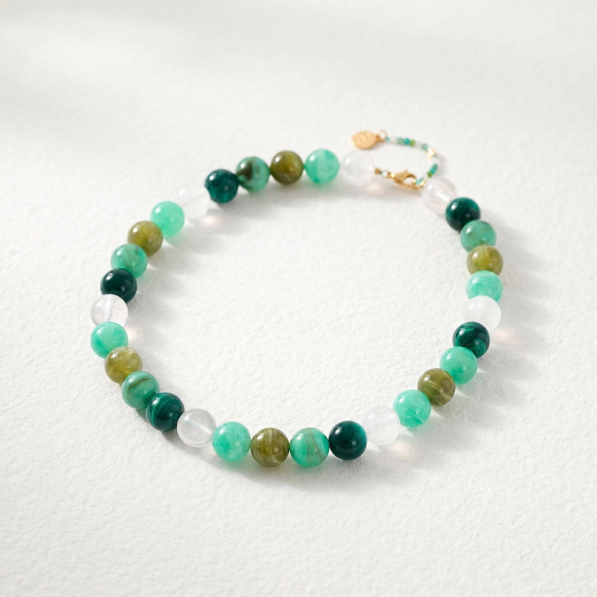 Chunky Teal Beaded Necklace
