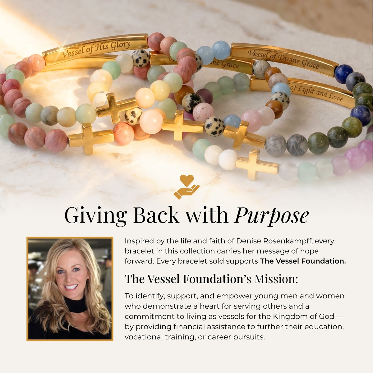 Vessel of Purpose Secret Message Blues Bracelet
