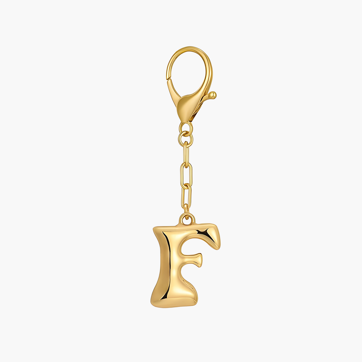 Bubble Letter Initial Keychain & Bag Charm