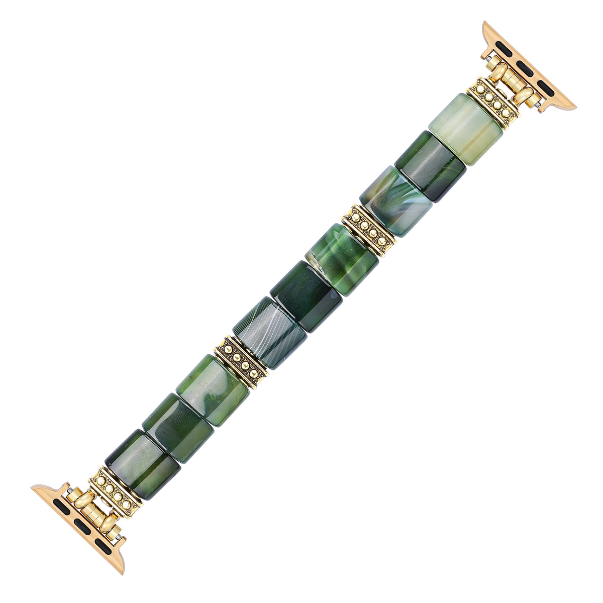 Evergreen Serenity Agate Stretch Apple Watch Strap
