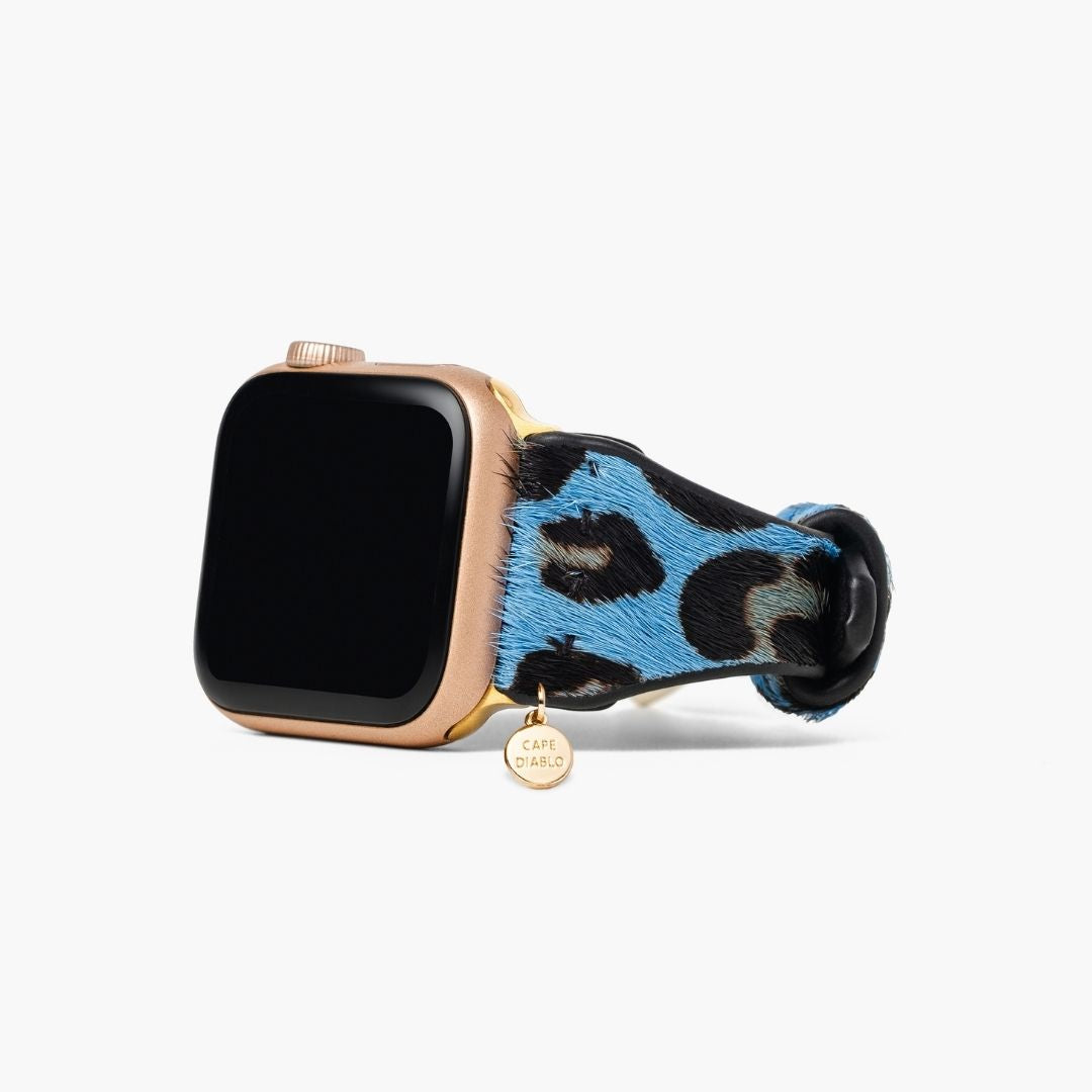 Wild Azure Leather Apple Watch Strap