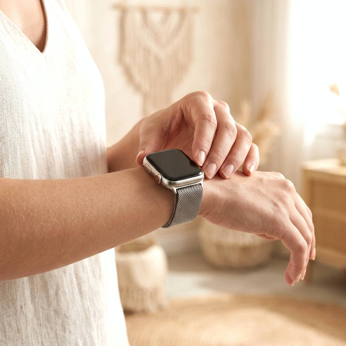 Platinum Steel Luxury Apple Watch Strap