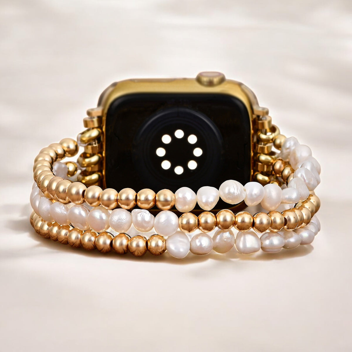 Pearl Radiance Stretch Apple Watch Strap