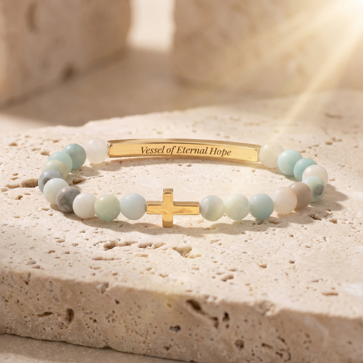 Vessels of Purpose Secret Message Amazonite Bracelet