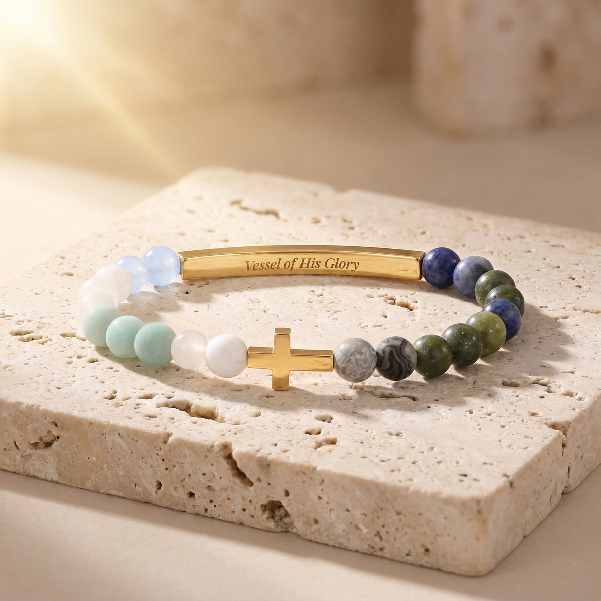 Vessels of Purpose Secret Message Earth Tones Bracelet