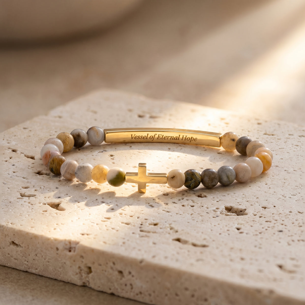 Vessels of Purpose Secret Message Agate Bracelet