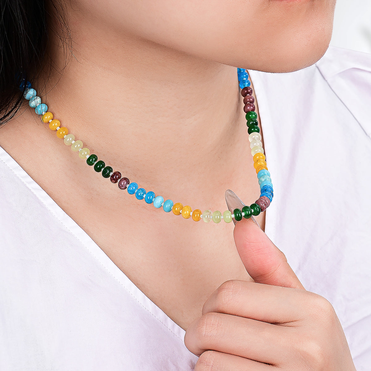 Sunrise Charm Stone Necklace