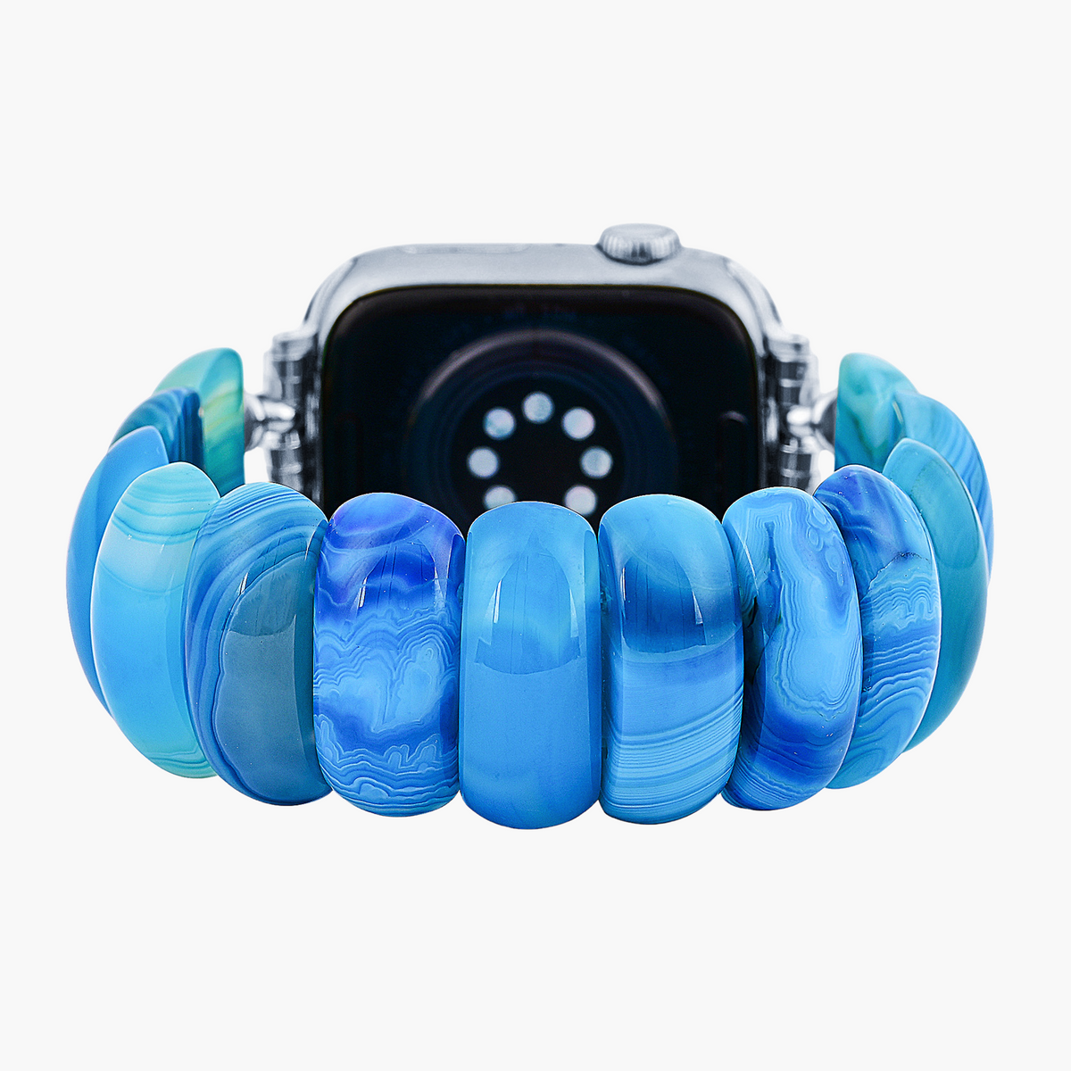 Ocean Essence Agate Stretch Apple Watch Strap