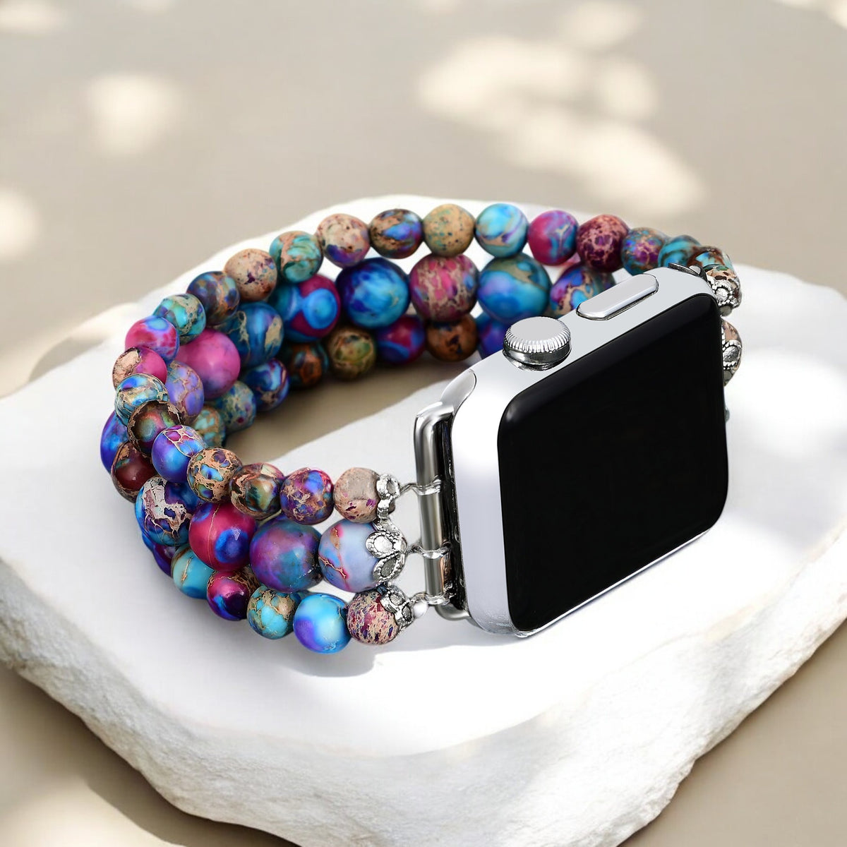 Wisteria Wonder Jasper Stretch Watch Strap