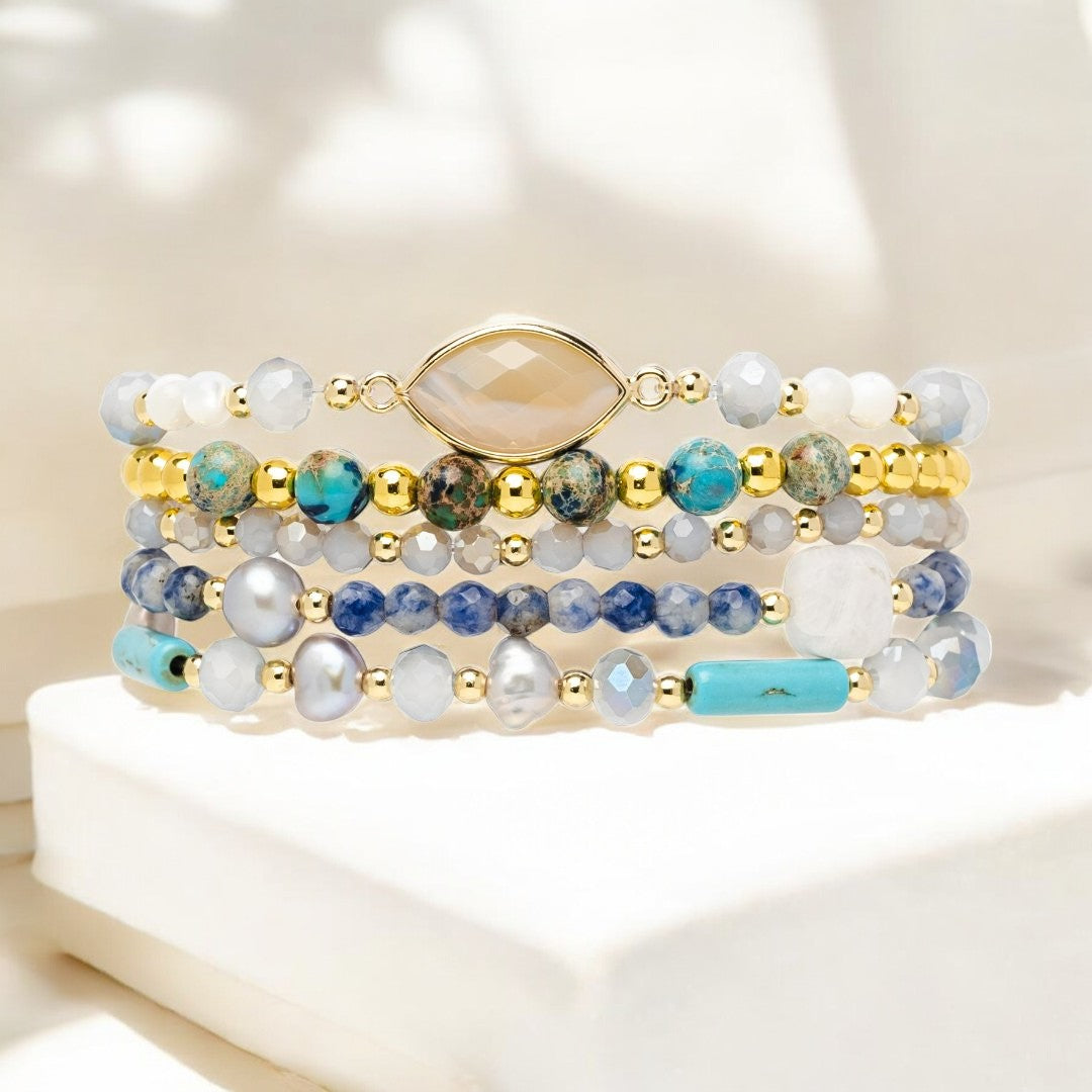 Cashmere Turquoise Stretch Apple Watch Strap