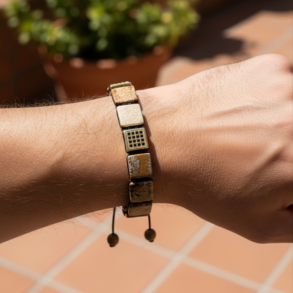 Men’s Picture Stone Bracelet