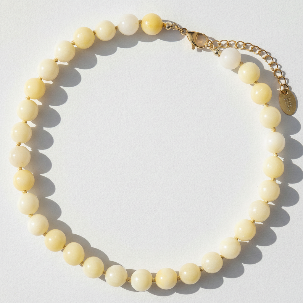 Luminous Honey Jade Choker Necklace