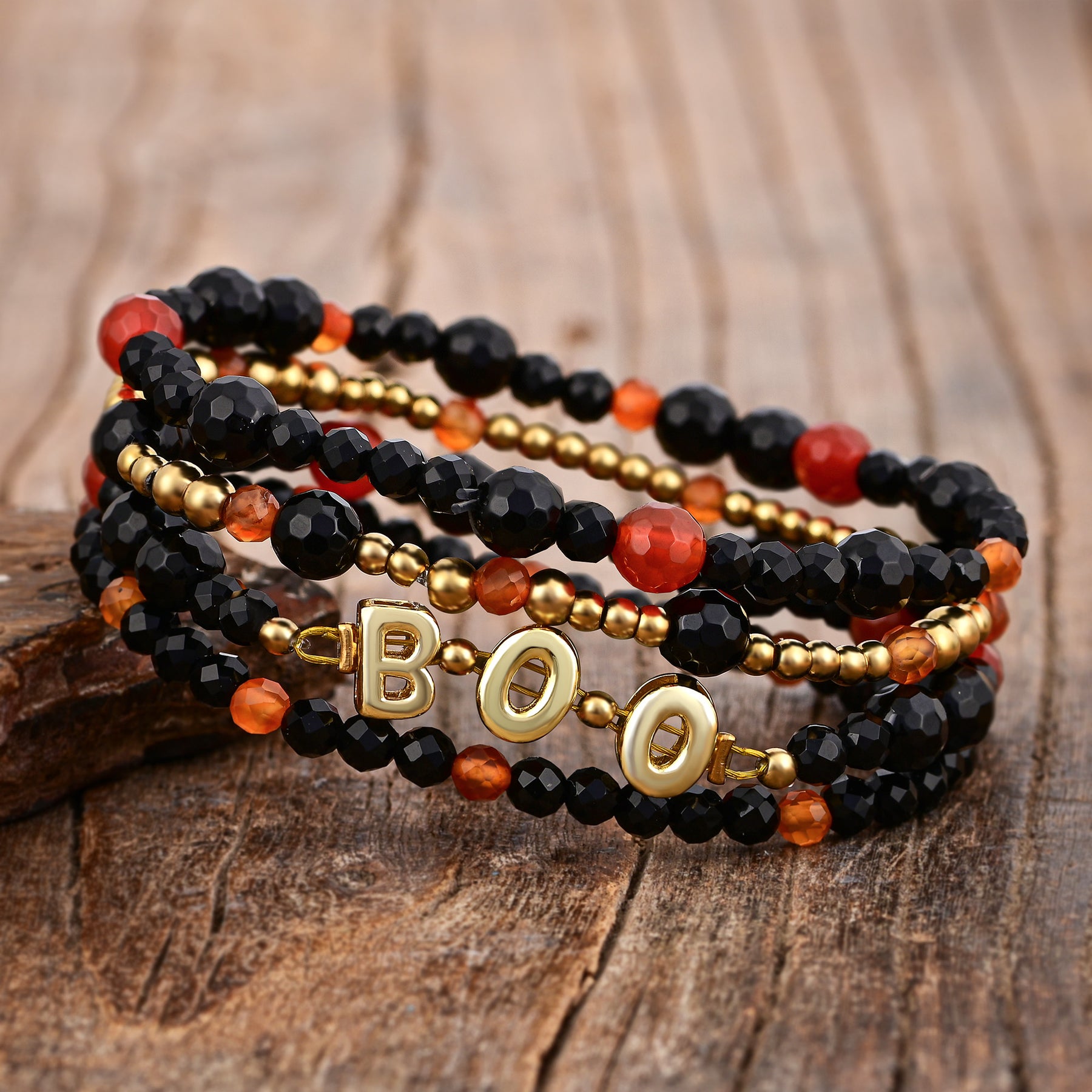 Halloween Pumpkin Patch Bracelet Set