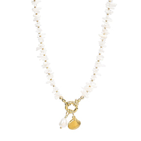 Coastal Shell Pearl Necklace