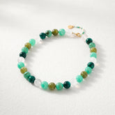 Chunky Teal Beaded Necklace