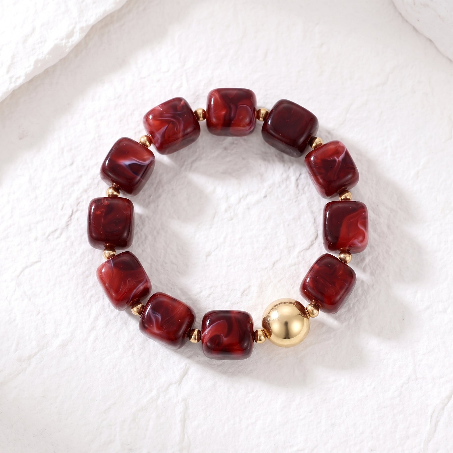 Scarlet Eclipse Chunky Bracelet