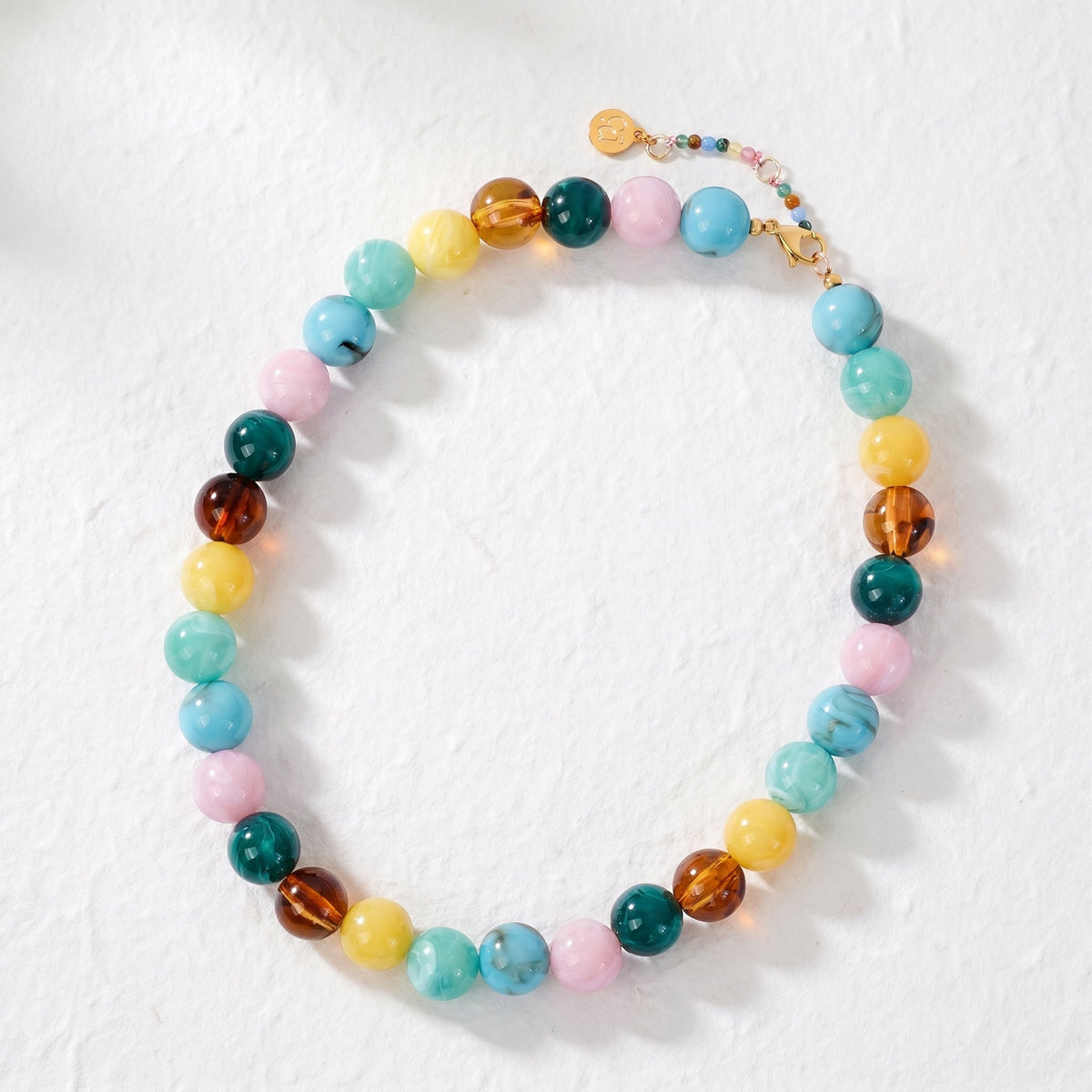 Chunky Rose Beaded Necklace
