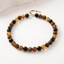 Chunky Brown Beaded Necklace
