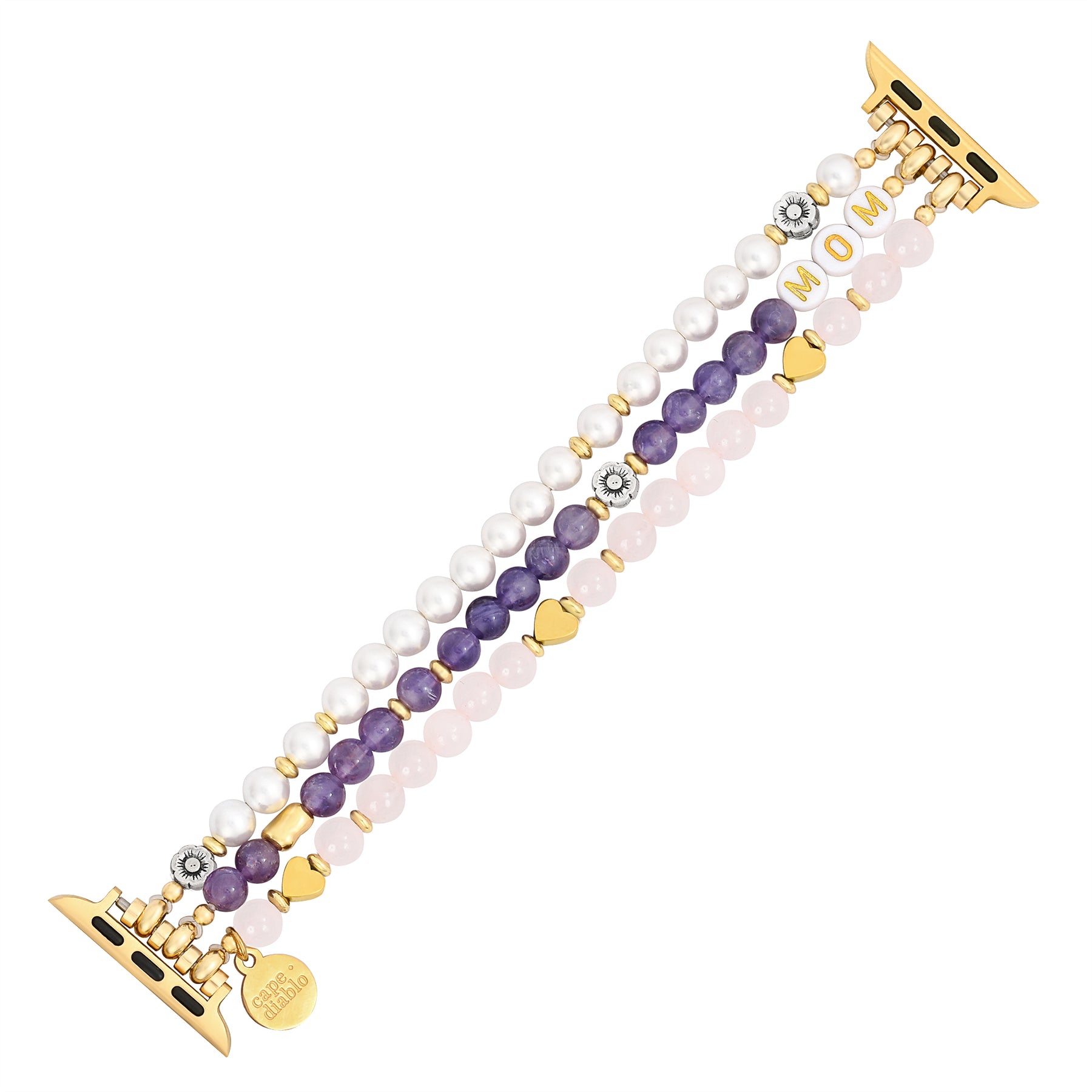 Eternal Love Amethyst Stretch Apple Watch Strap