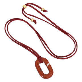 Suede Redstone Serenity Necklace