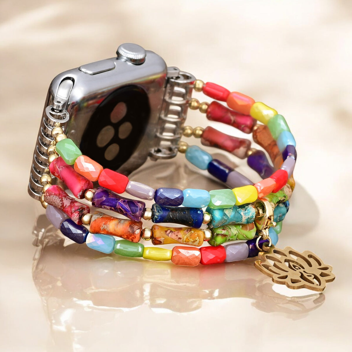 Lotus Chakra Stretch Apple Watch Strap