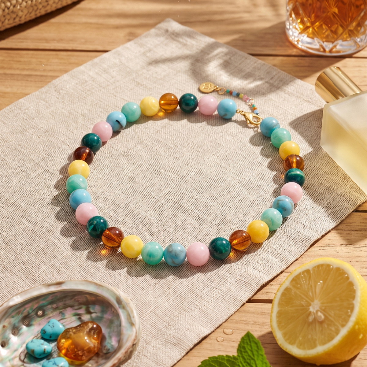 Chunky Tropical Beaded Necklace