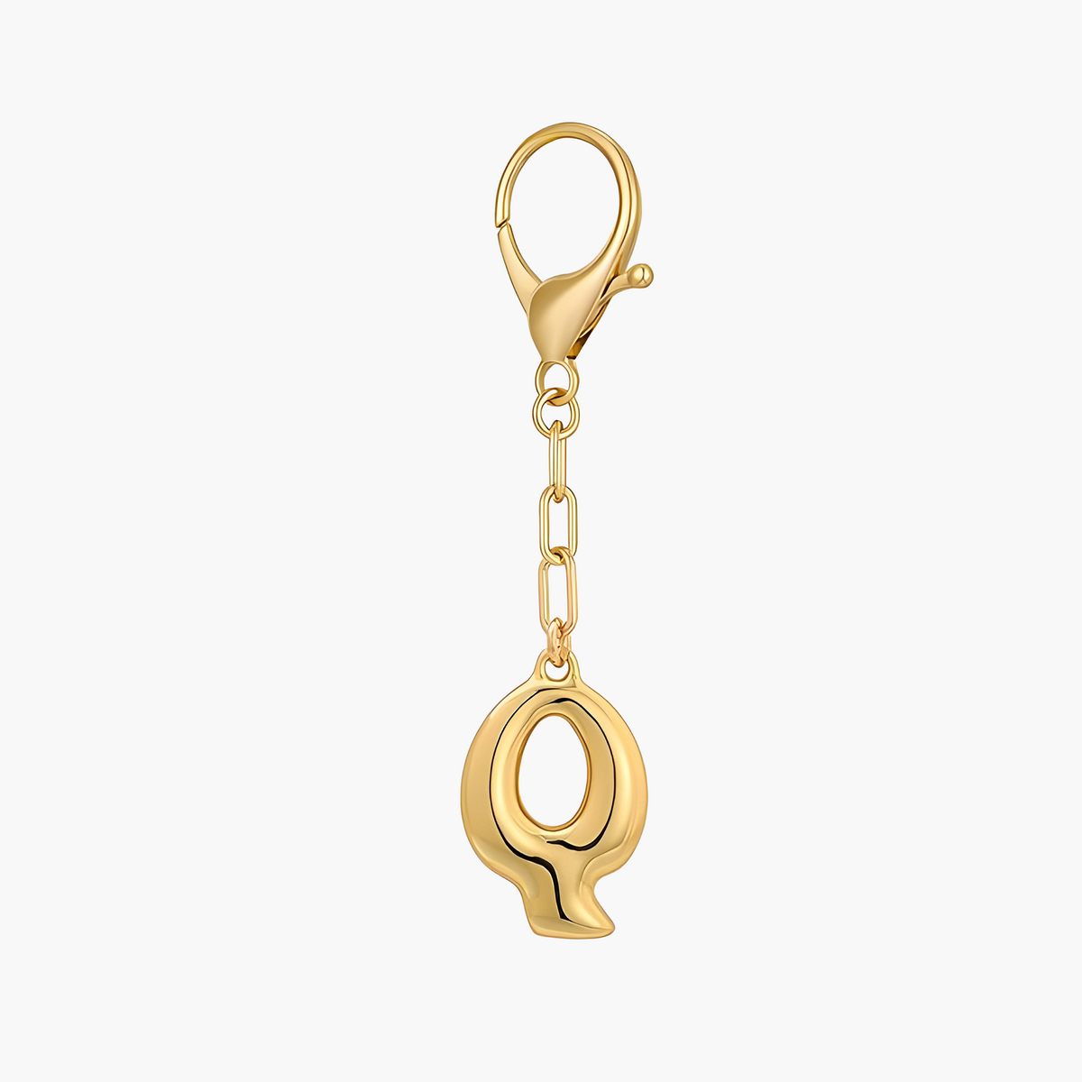 Bubble Letter Initial Keychain & Bag Charm