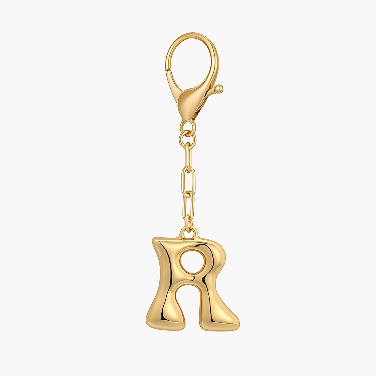 Bubble Letter Initial Keychain & Bag Charm
