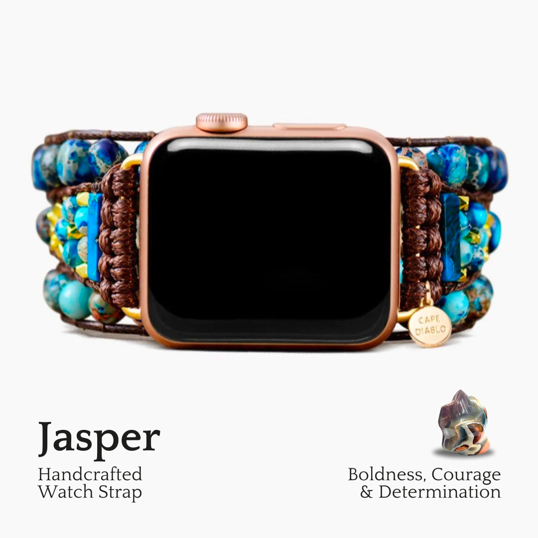 Graceful Blue Jasper Apple Watch Strap