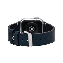 Men’s Blue Leather Apple Watch Strap