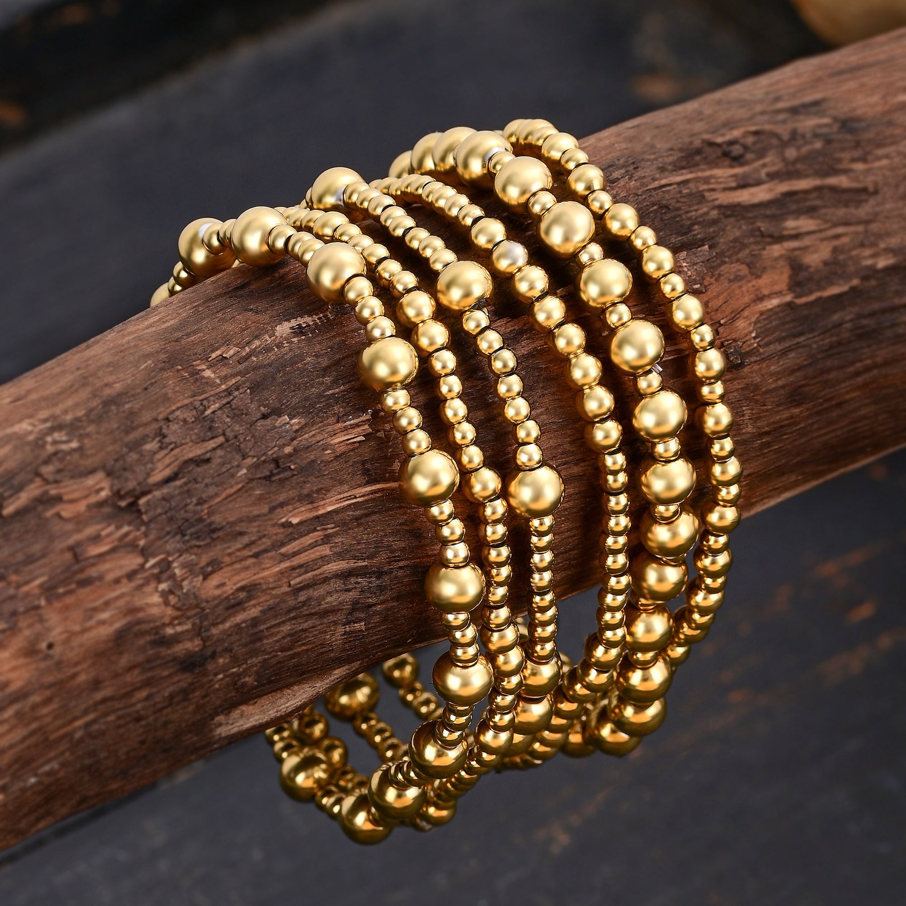 Golden Demure Bracelet Set