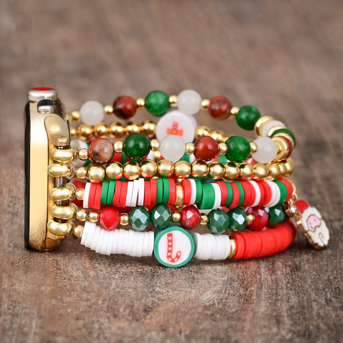 Santa Sparkle Stretch Apple Watch Strap