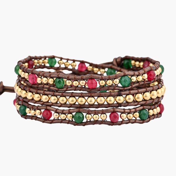 Merry Christmas Heart Wrap Bracelet