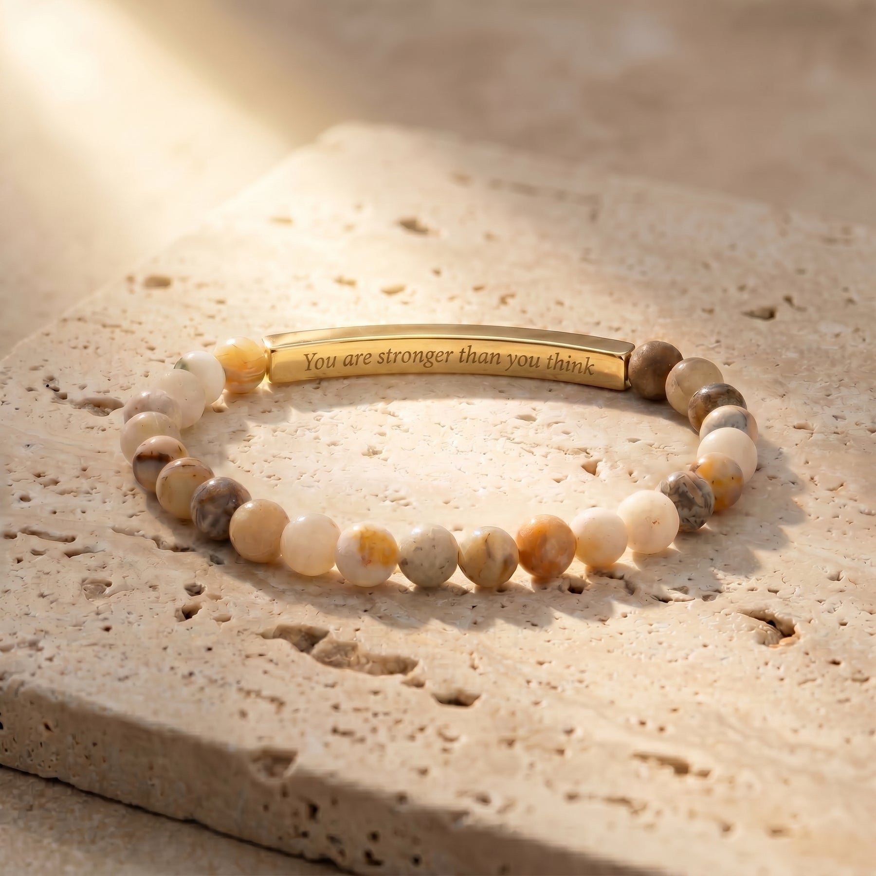 Secret Message Pastel Stone Bracelet