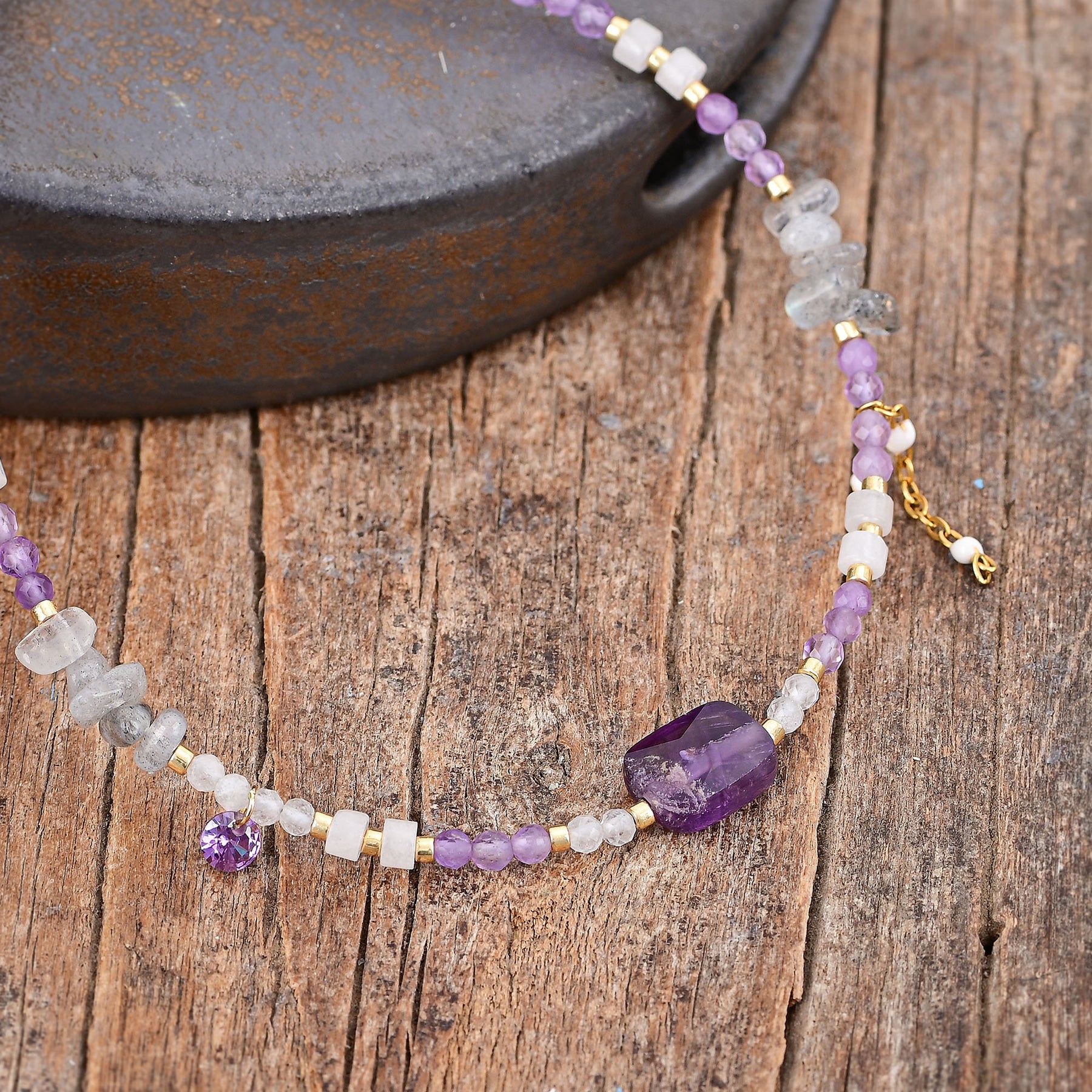 Amethyst Serenity Anklet