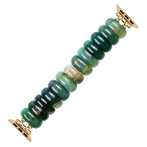 Emerald Grove Agate Stretch Apple Watch Strap