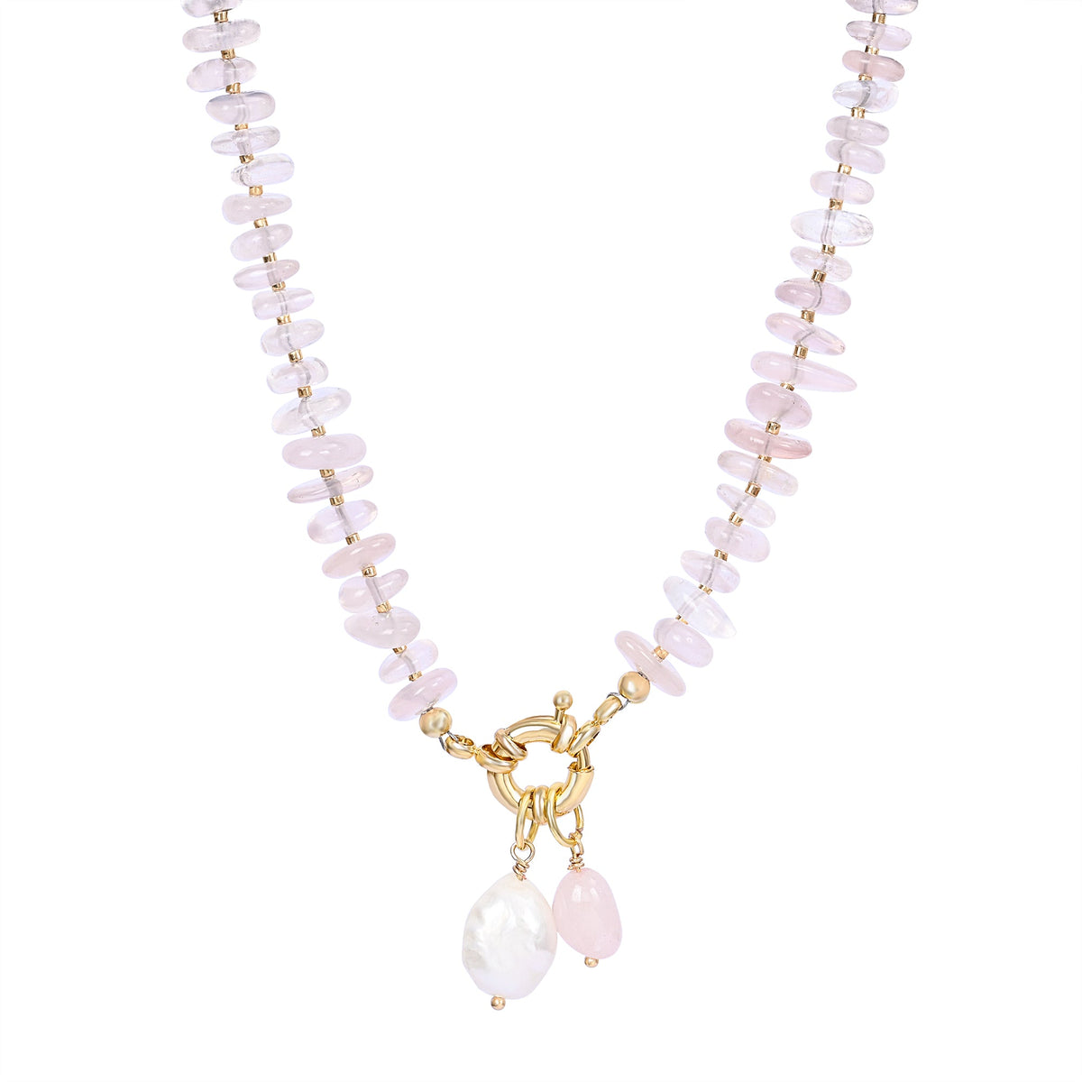 Rose Quartz Charm Necklace