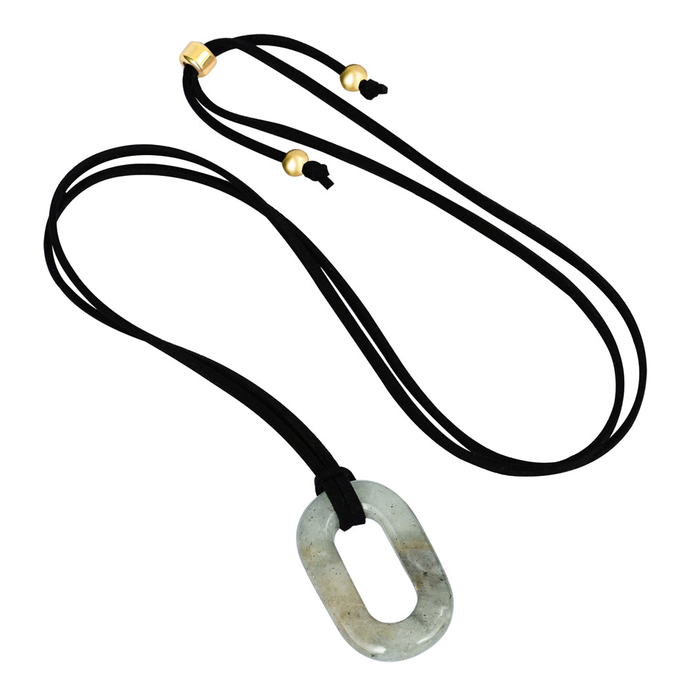 Suede Labradorite Serenity Necklace