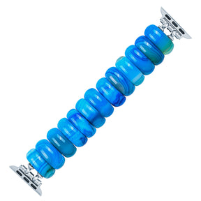 Ocean Essence Agate Stretch Apple Watch Strap