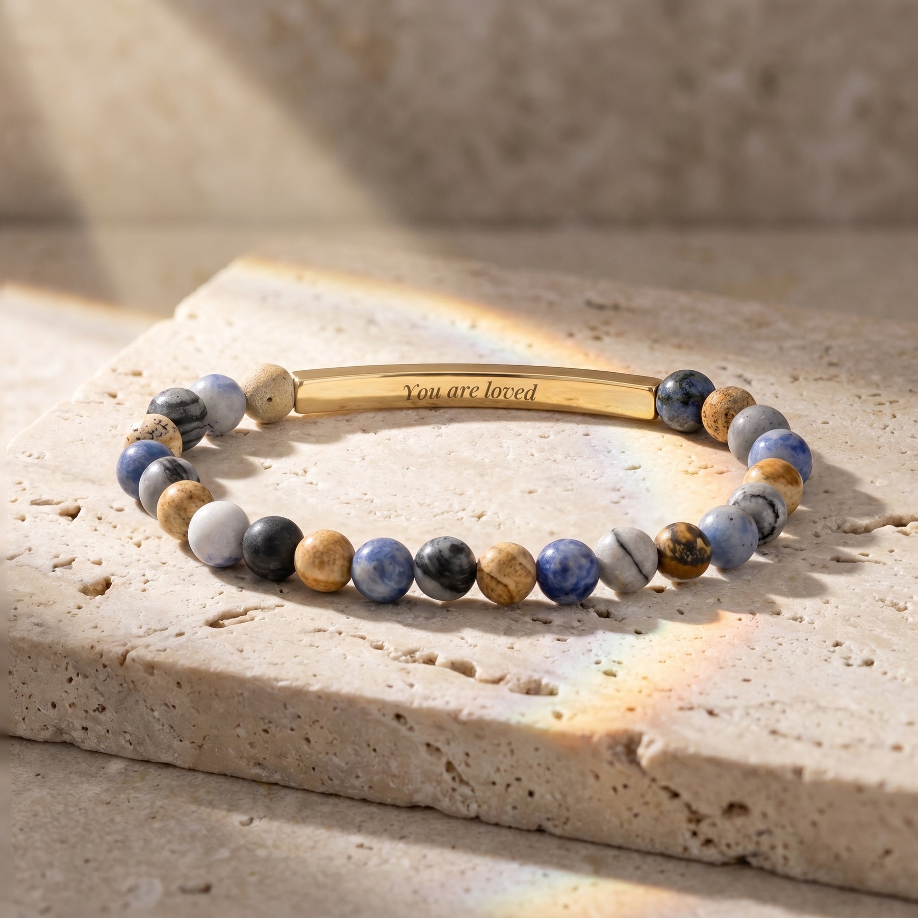 Secret Message Pastel Stone Bracelet