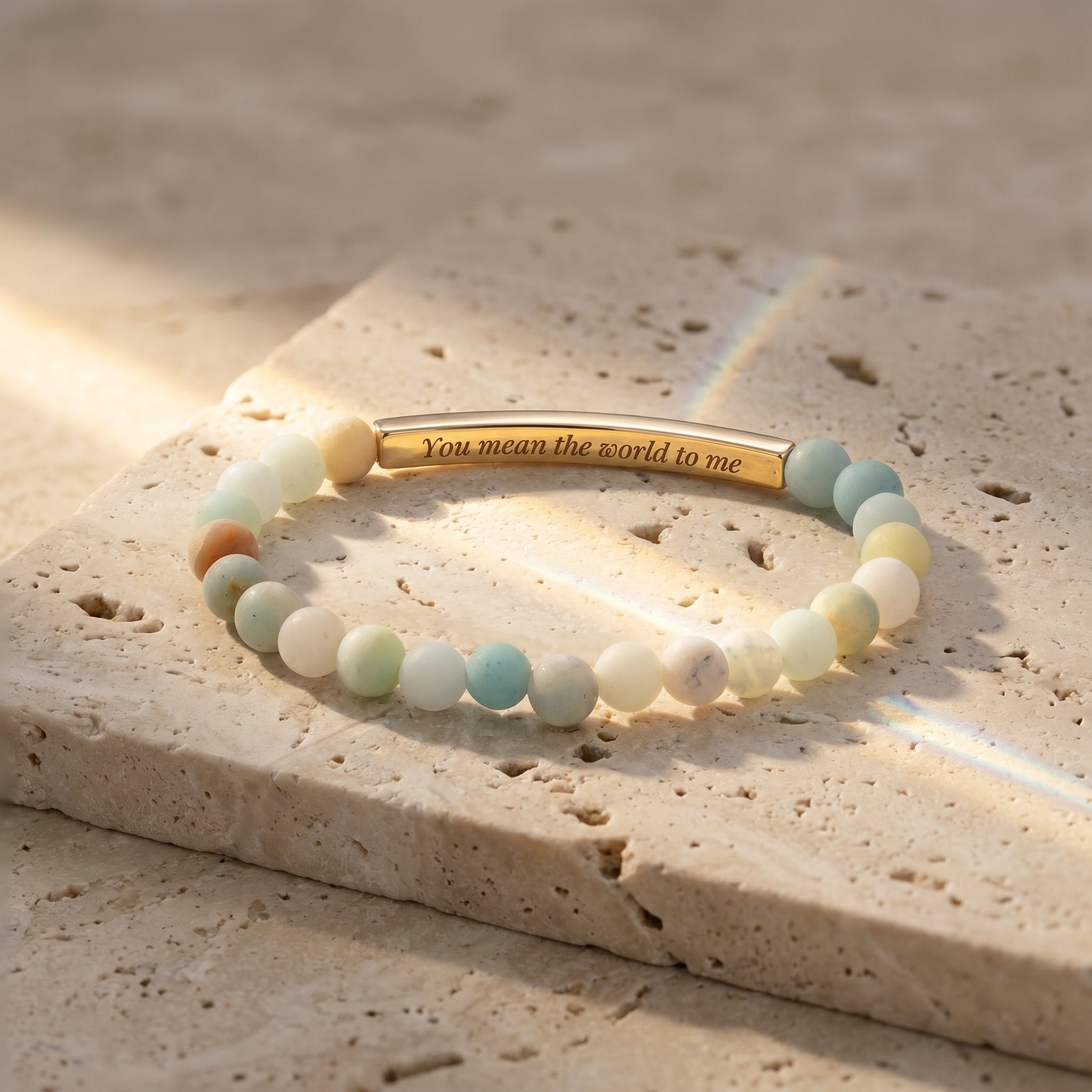 Secret Message Pastel Stone Bracelet