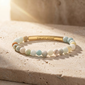Secret Message Pastel Stone Bracelet
