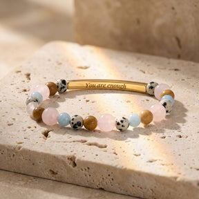 Secret Message Pastel Stone Bracelet