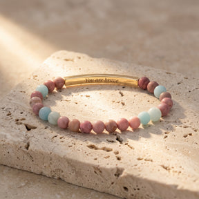 Secret Message Pastel Stone Bracelet