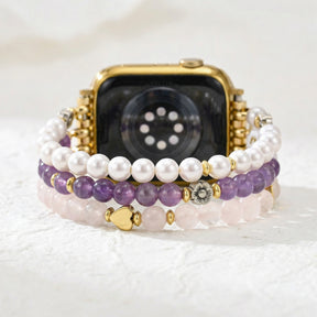 Eternal Love Amethyst Stretch Apple Watch Strap