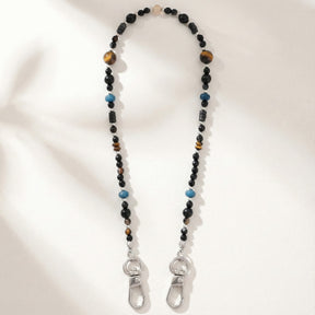Black Agate Strength Phone Chain