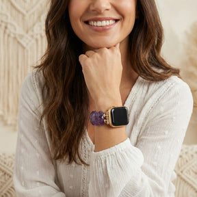 Healing Amethyst Protection Stretch Apple Watch Strap