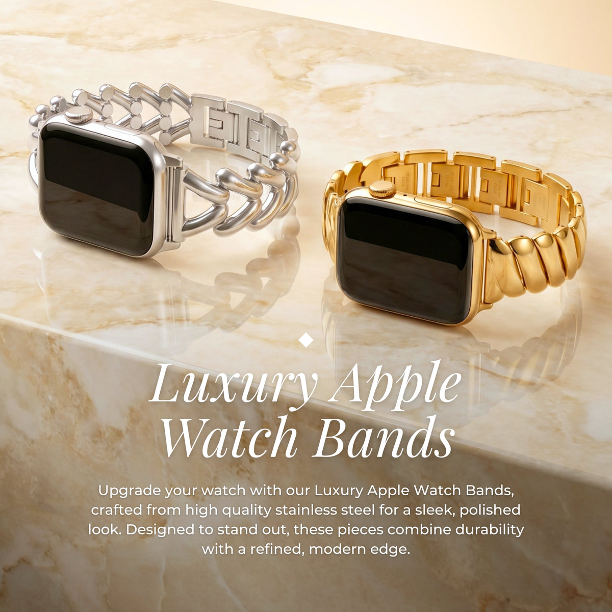 Gold Woven Luxury Apple Watch Strap