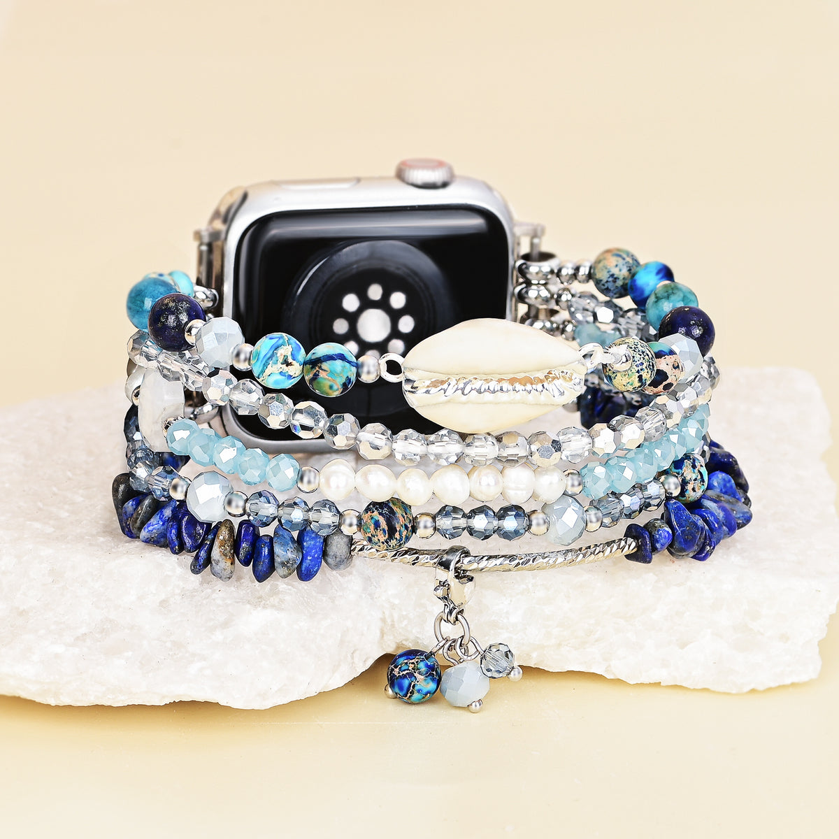 Seabreeze Shell Stretch Apple Watch Strap