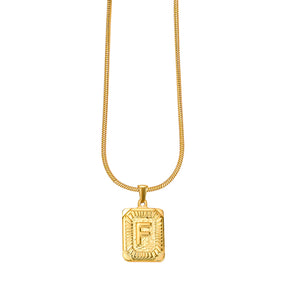 Golden Glow Initial Charm Necklace